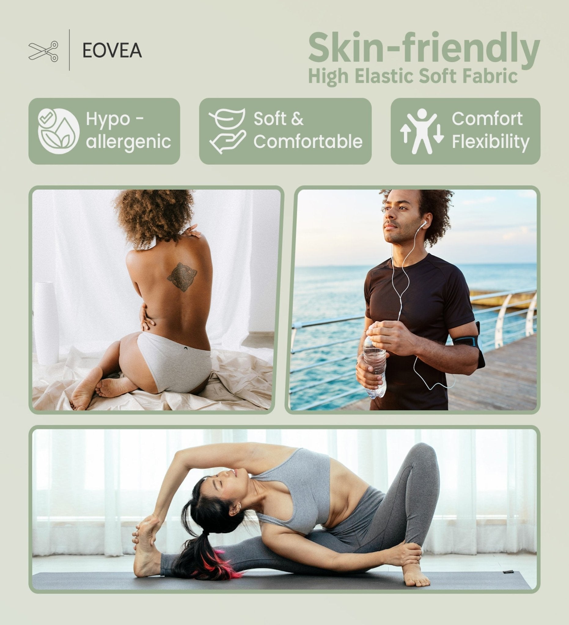 Cotton Spandex Fabric | Spandex & Cotton T-Shirt Fabric 10 oz | Lt Sage - EOVEA