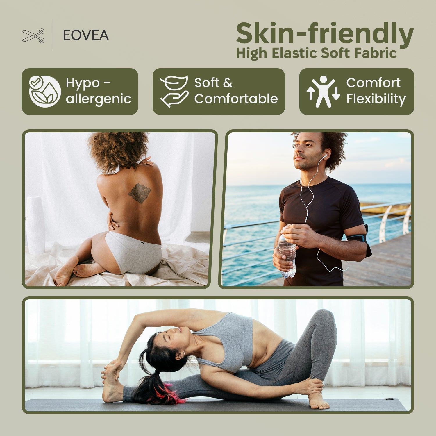 Cotton Spandex Fabric | Spandex & Cotton T-Shirt Fabric 10 oz | Olive Green - EOVEA