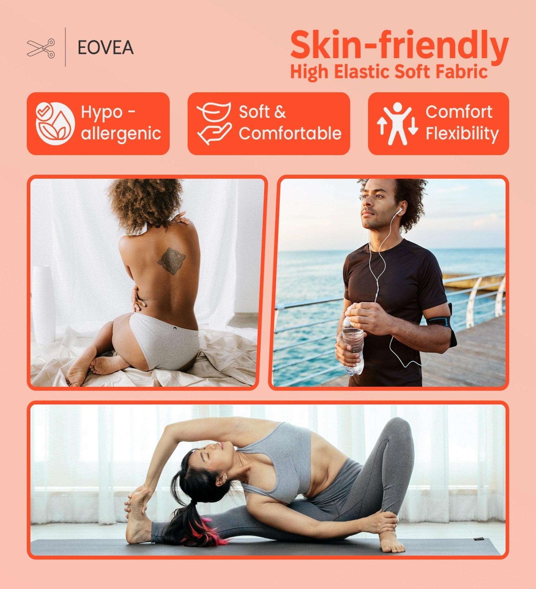 Cotton Spandex Fabric | Spandex & Cotton T-Shirt Fabric 10 oz | Orange - EOVEA