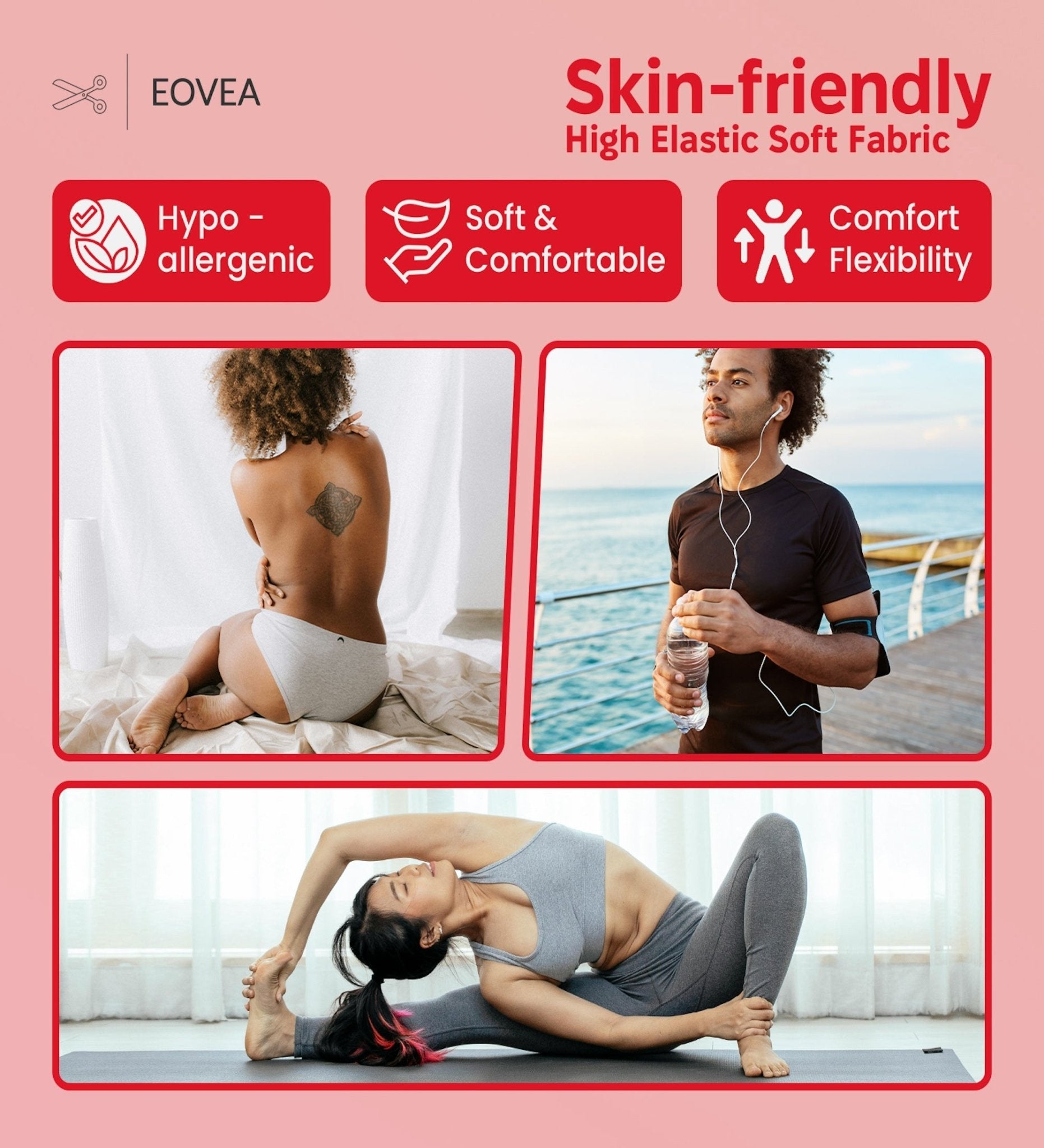 Cotton Spandex Fabric | Spandex & Cotton T-Shirt Fabric 10 oz | Red - EOVEA