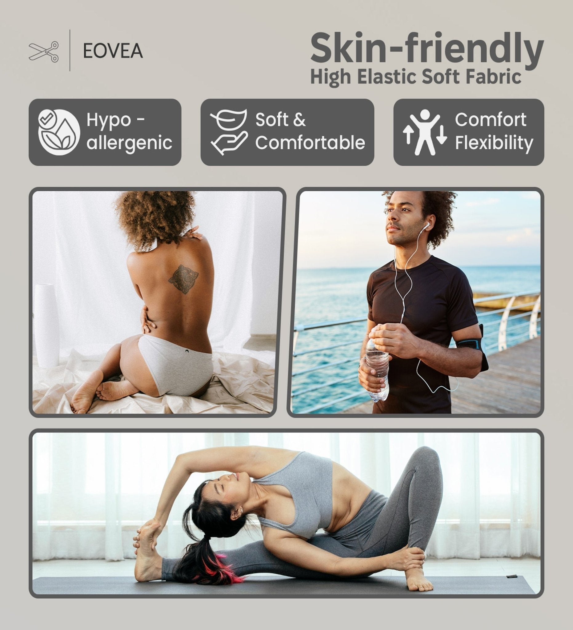 Cotton Spandex Jersey | Spandex & Cotton T-Shirt Fabric 10 oz | Charcoal Grey - EOVEA