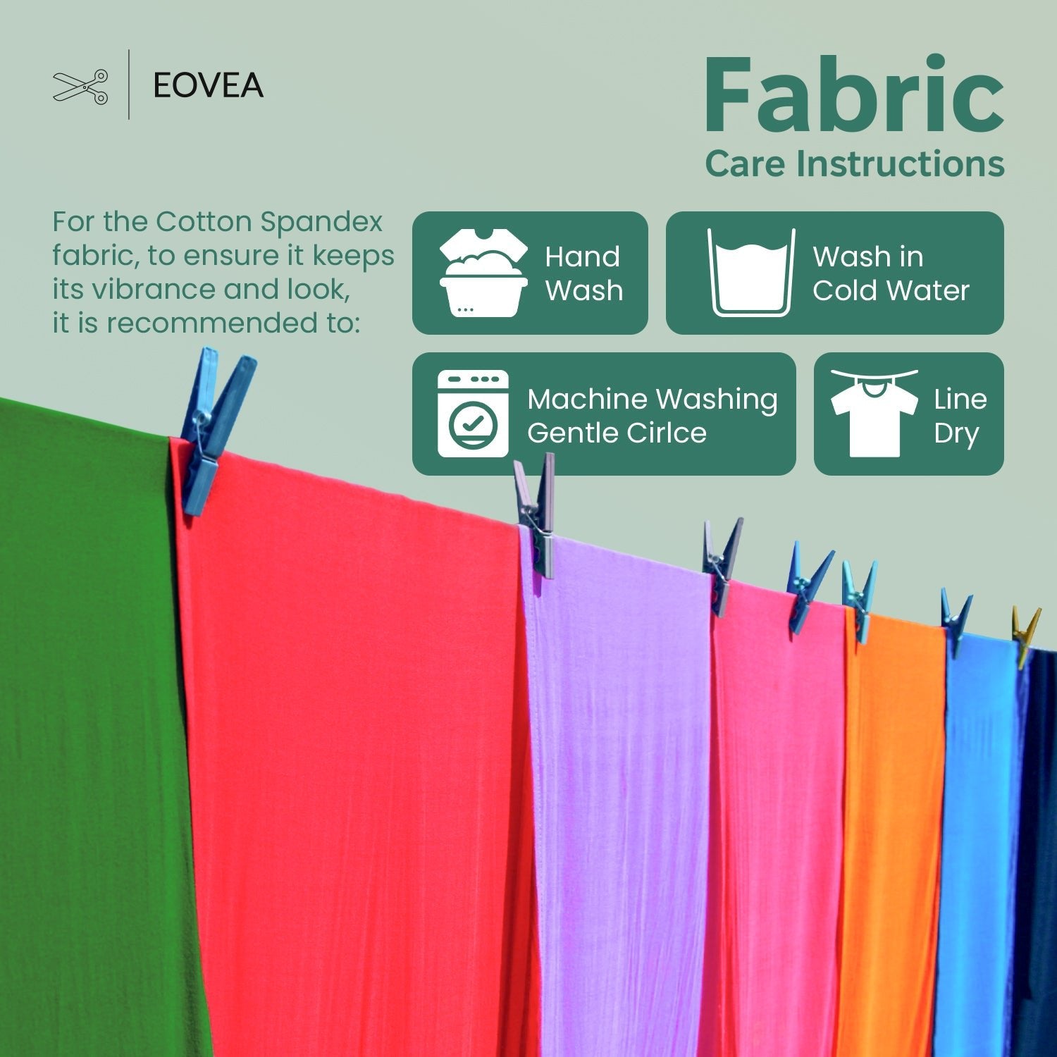 Cotton Spandex Jersey | Spandex & Cotton T-Shirt Fabric 10 oz | Ever Green - EOVEA