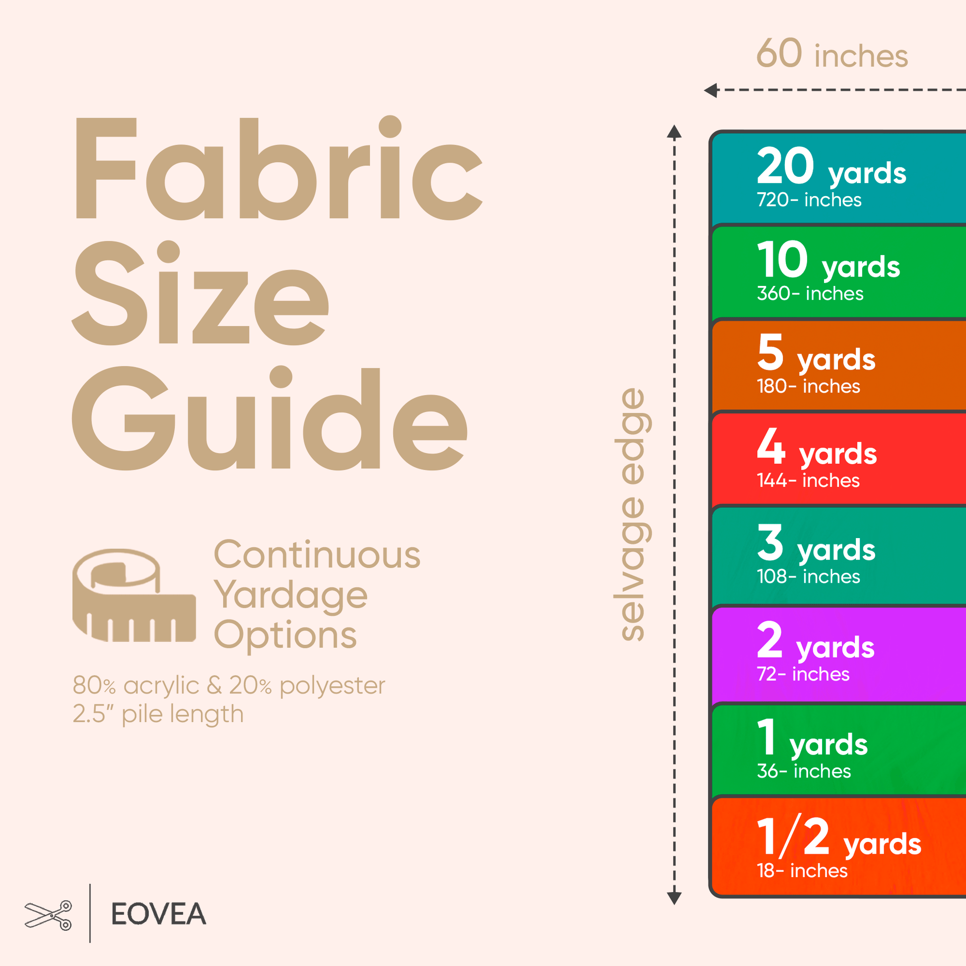 Faux Fur Fabric | Fake Fur Fabric | Beige - EOVEA