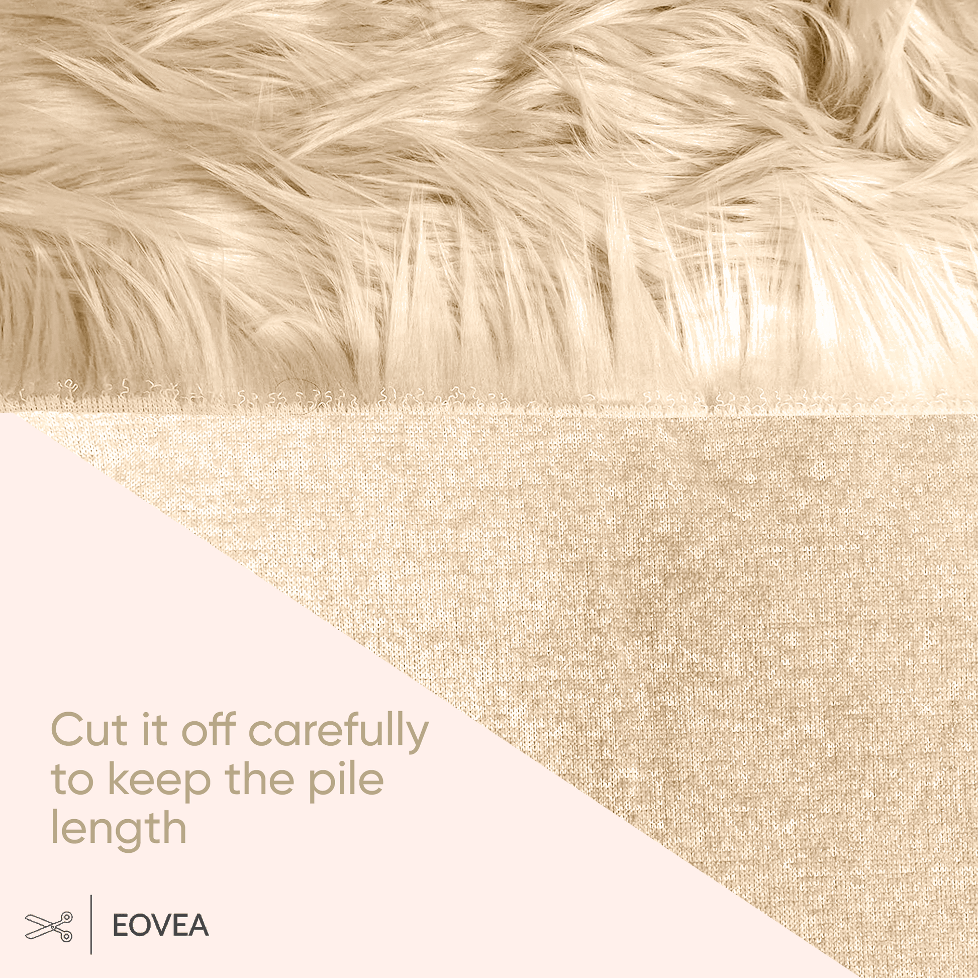 Faux Fur Fabric | Fake Fur Fabric | Latte - EOVEA