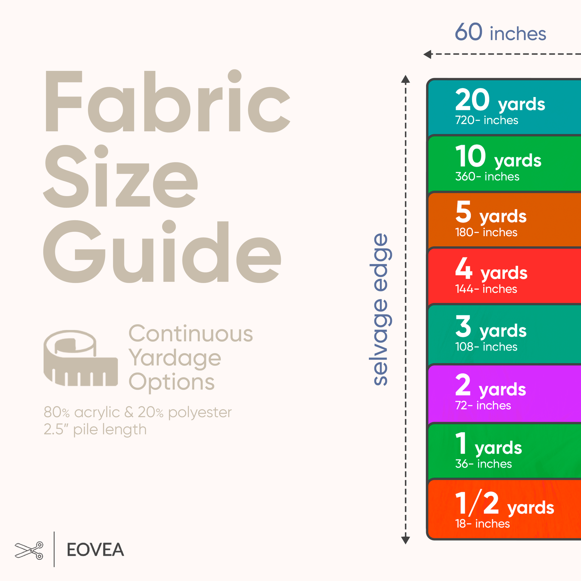 Faux Fur Fabric | Fake Fur Fabric | Off White - EOVEA