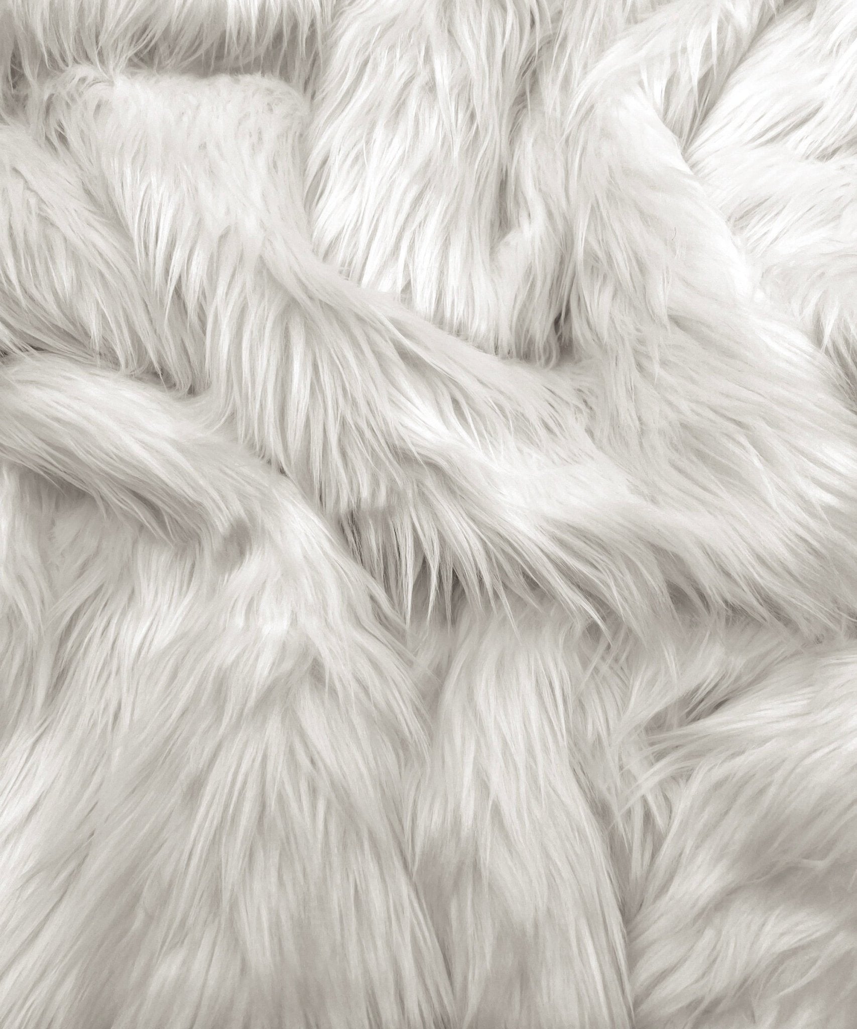 Faux Fur Fabric | Fake Fur Fabric | Off White - EOVEA