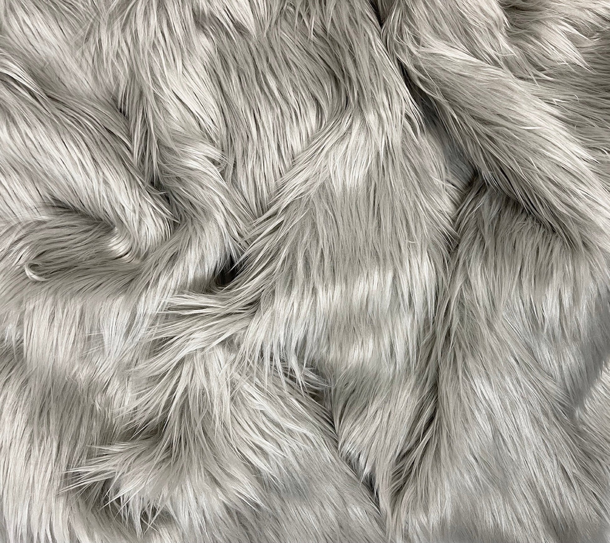 Faux Fur Fabric | Fake Fur Fabric | Silver - EOVEA