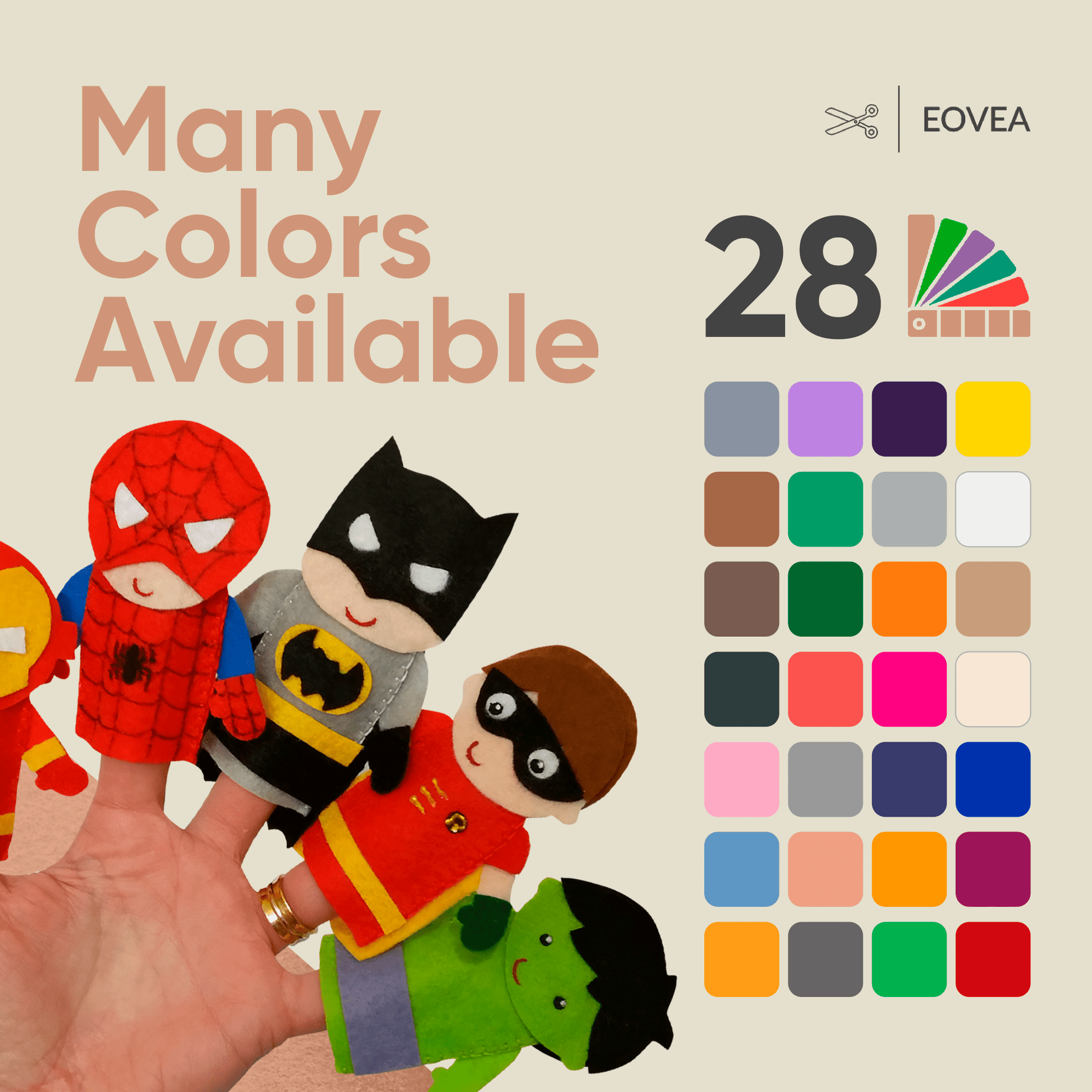 Felt Fabric |  1.6mm Thick Felt By The Yard| Light Flesh - EOVEA