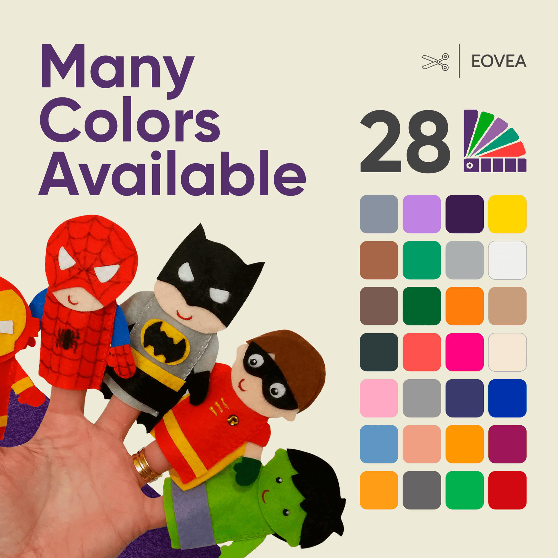 Felt Fabric |  1.6mm Thick Felt By The Yard | Purple - EOVEA