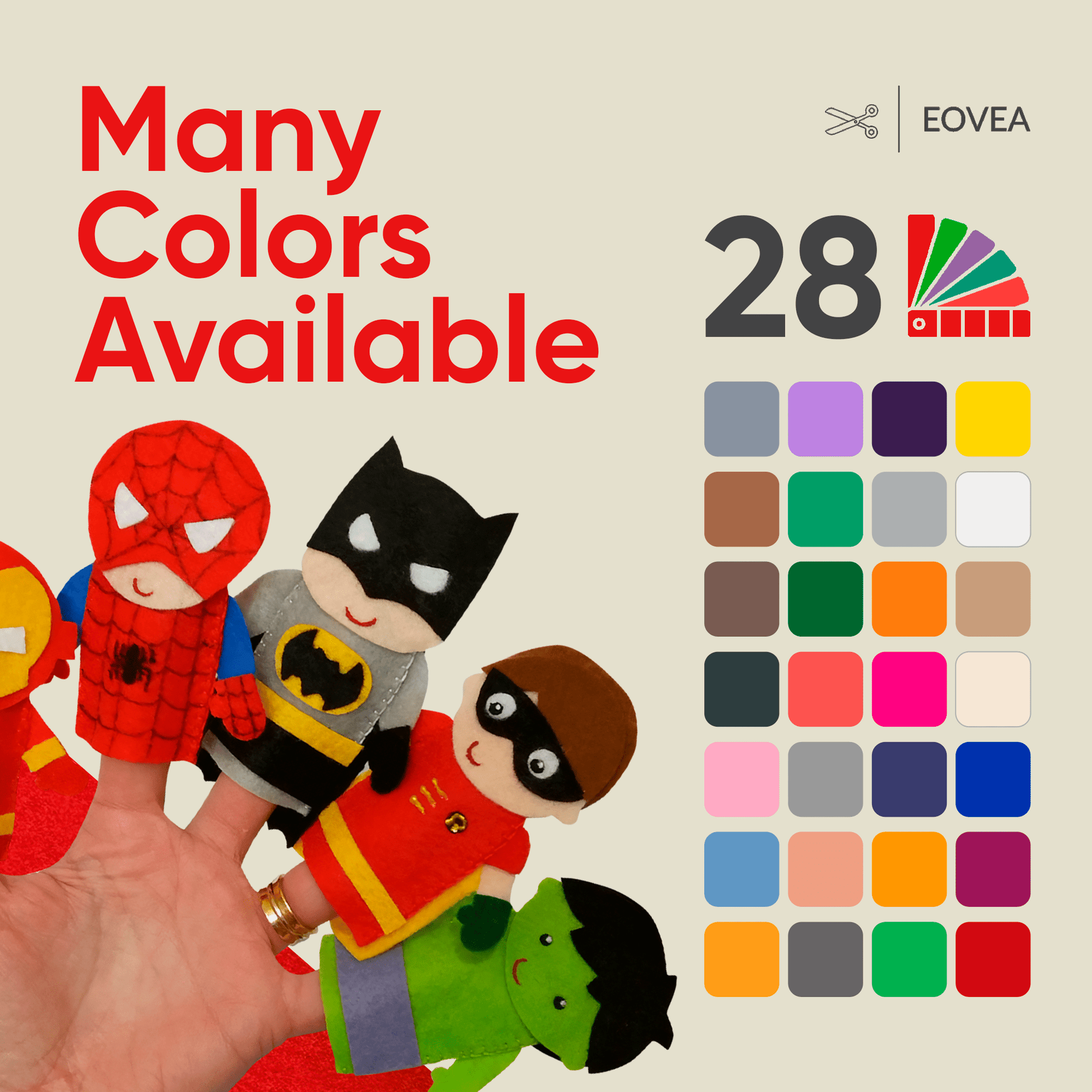 Felt Fabric |  1.6mm Thick Felt By The Yard | Red - EOVEA