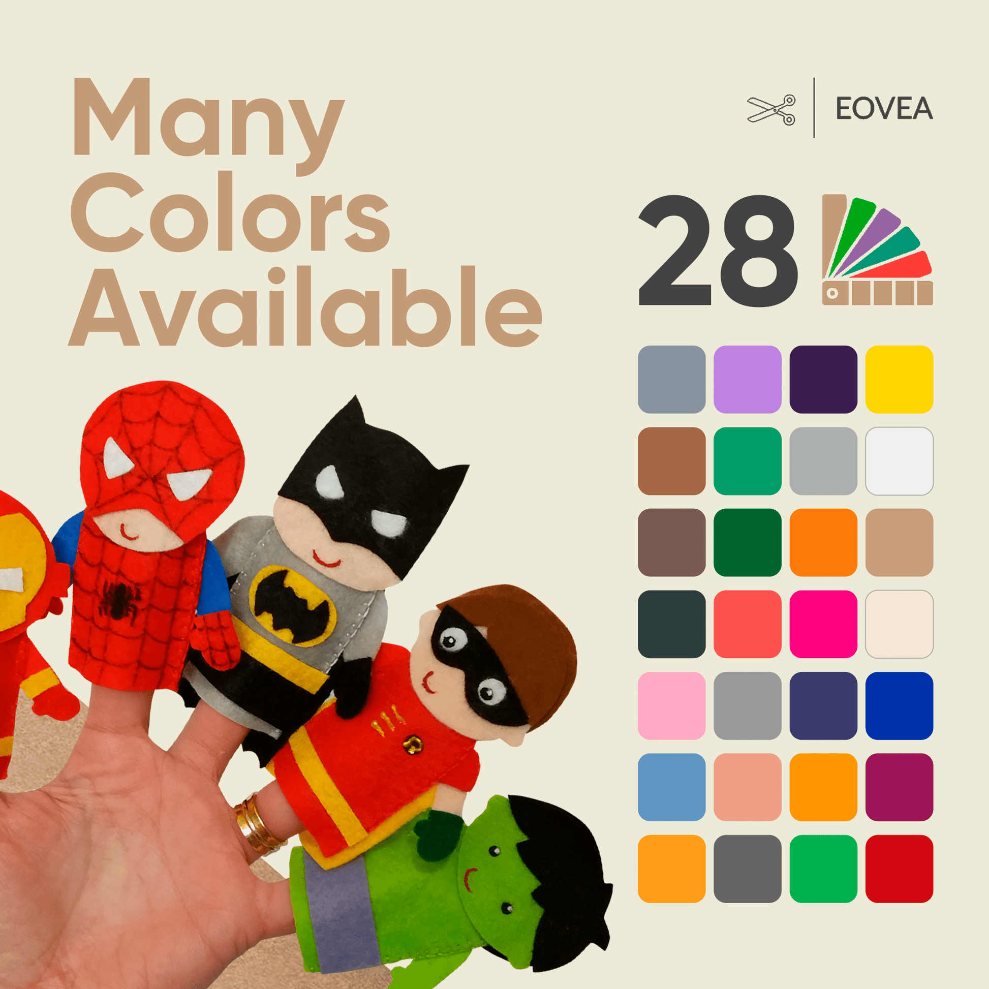 Felt Fabric |  1.6mm Thick Felt By The Yard | Taupe - EOVEA