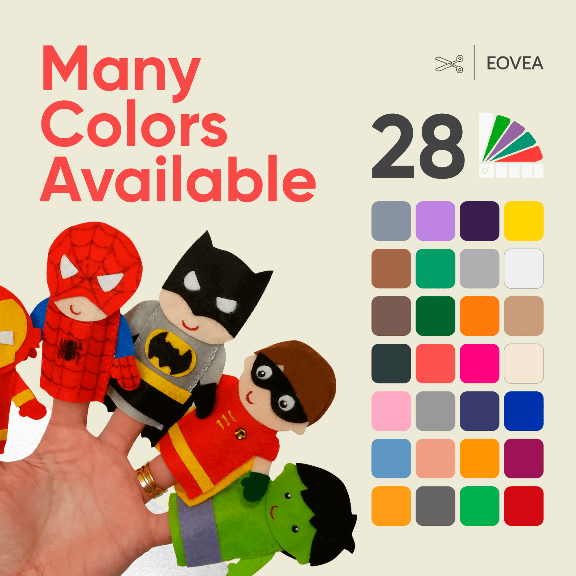 Felt Fabric |  1.6mm Thick Felt By The Yard | White - EOVEA