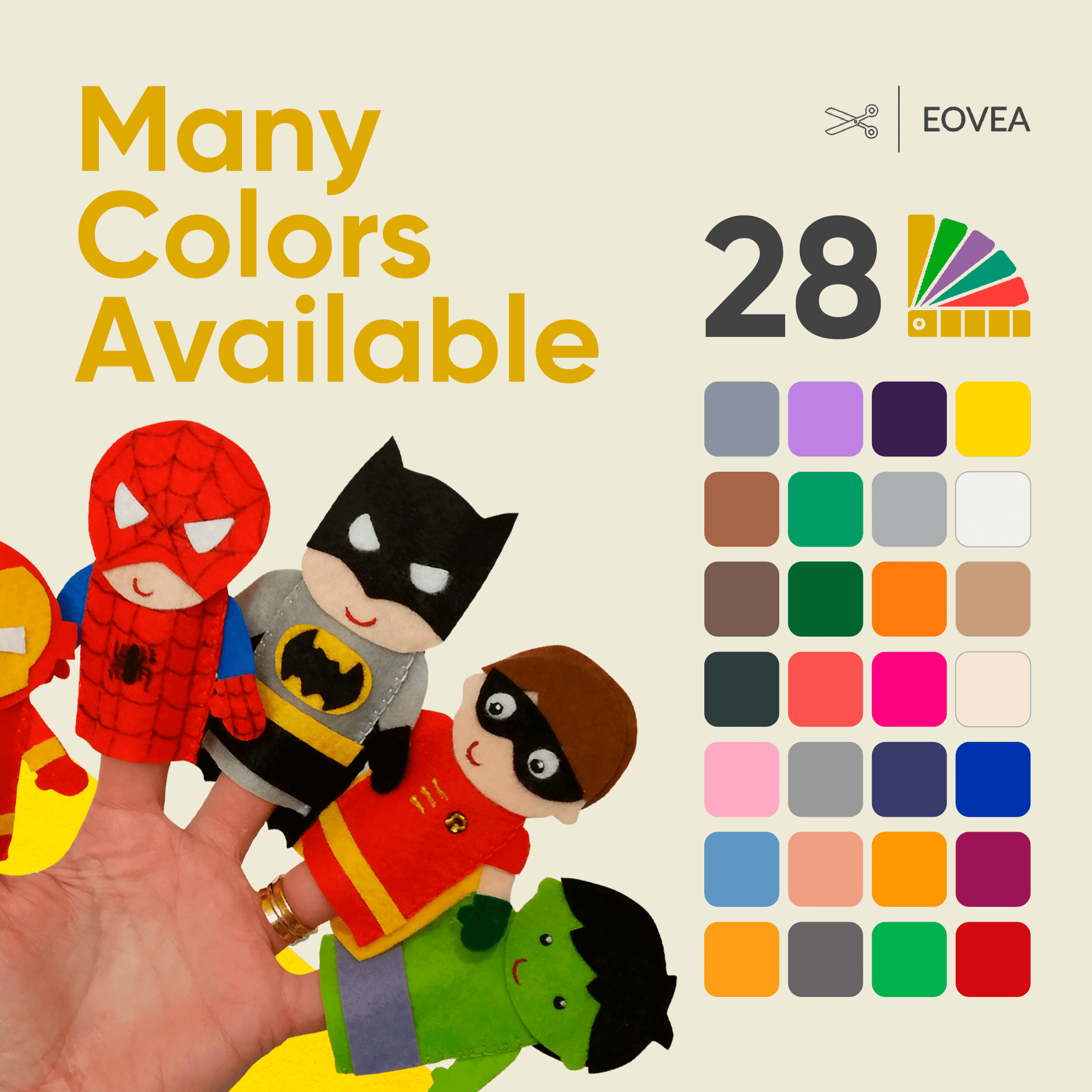 Felt Fabric |  1.6mm Thick Felt By The Yard| Yellow - EOVEA