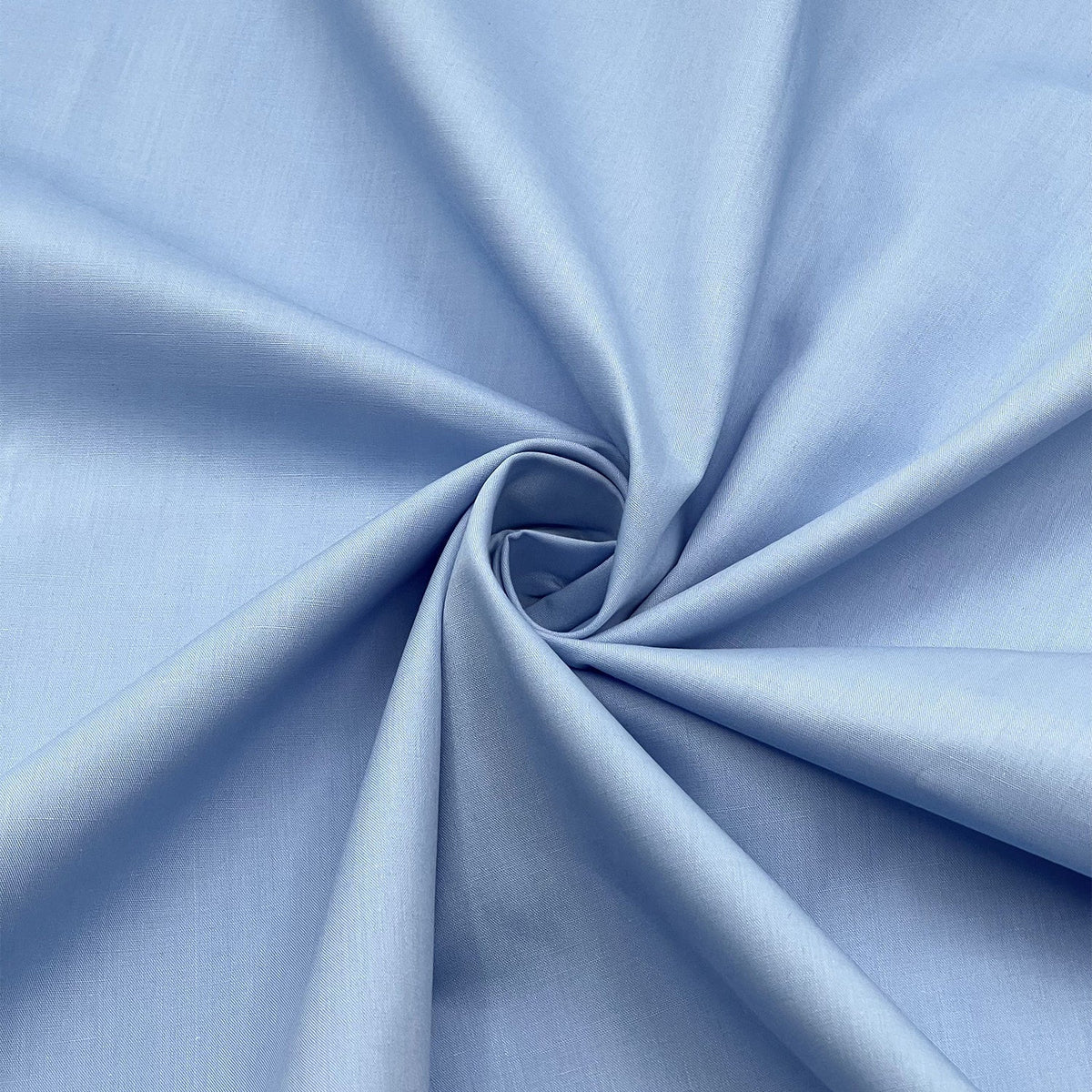 Baby blue solid poly cotton broadcloth fabric