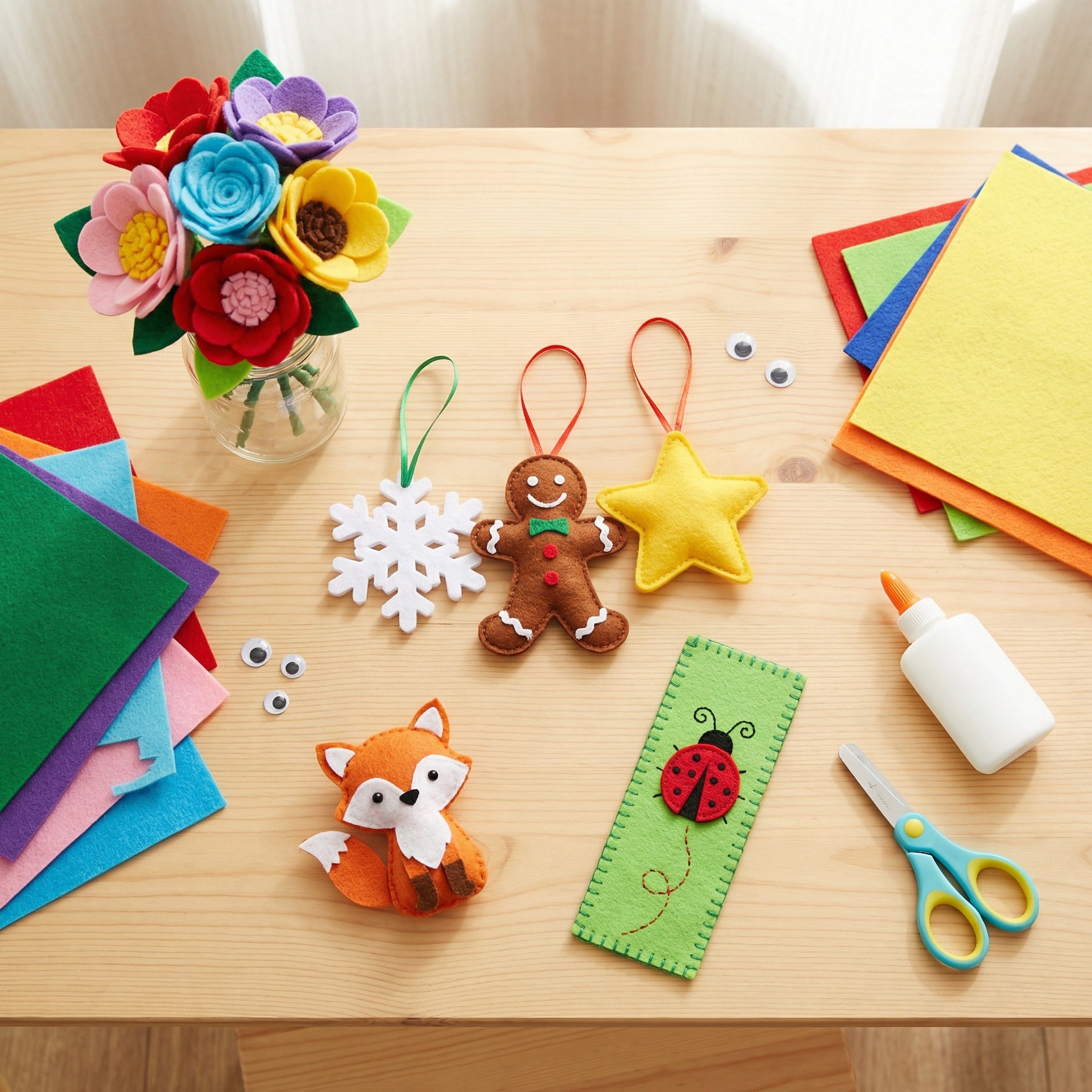 15 Easy Acrylic Felt Craft Ideas for Kids, Adults & Holidays