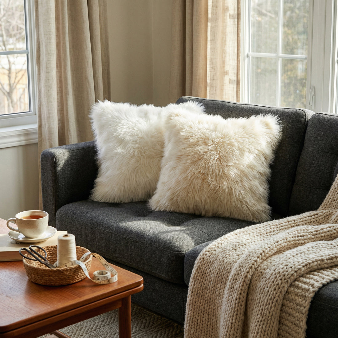 DIY Faux Fur Pillow Covers: Easy Home Decor Sewing Project