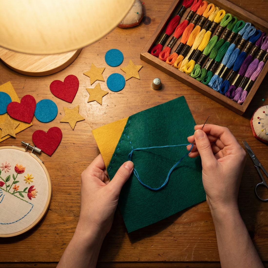 How to Sew Felt: Hand Stitches, Machine Settings, and Project Ideas