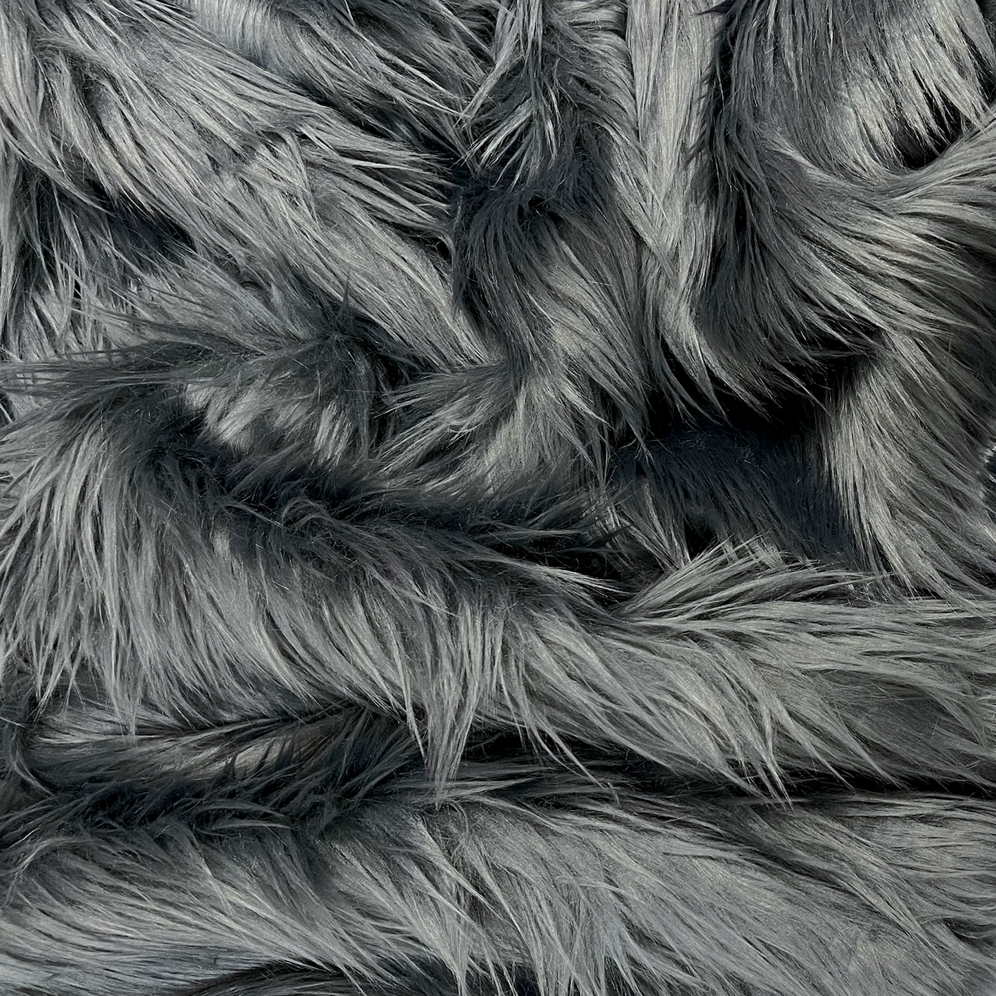 EOVEA Shaggy Faux Fur Fabric | Dark Grey