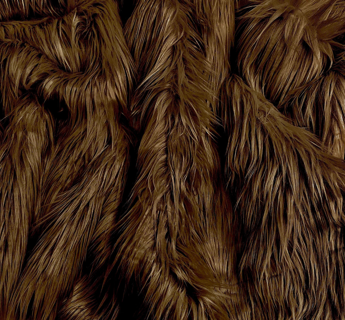 EOVEA Shaggy Faux Fur Fabric | Chocolate