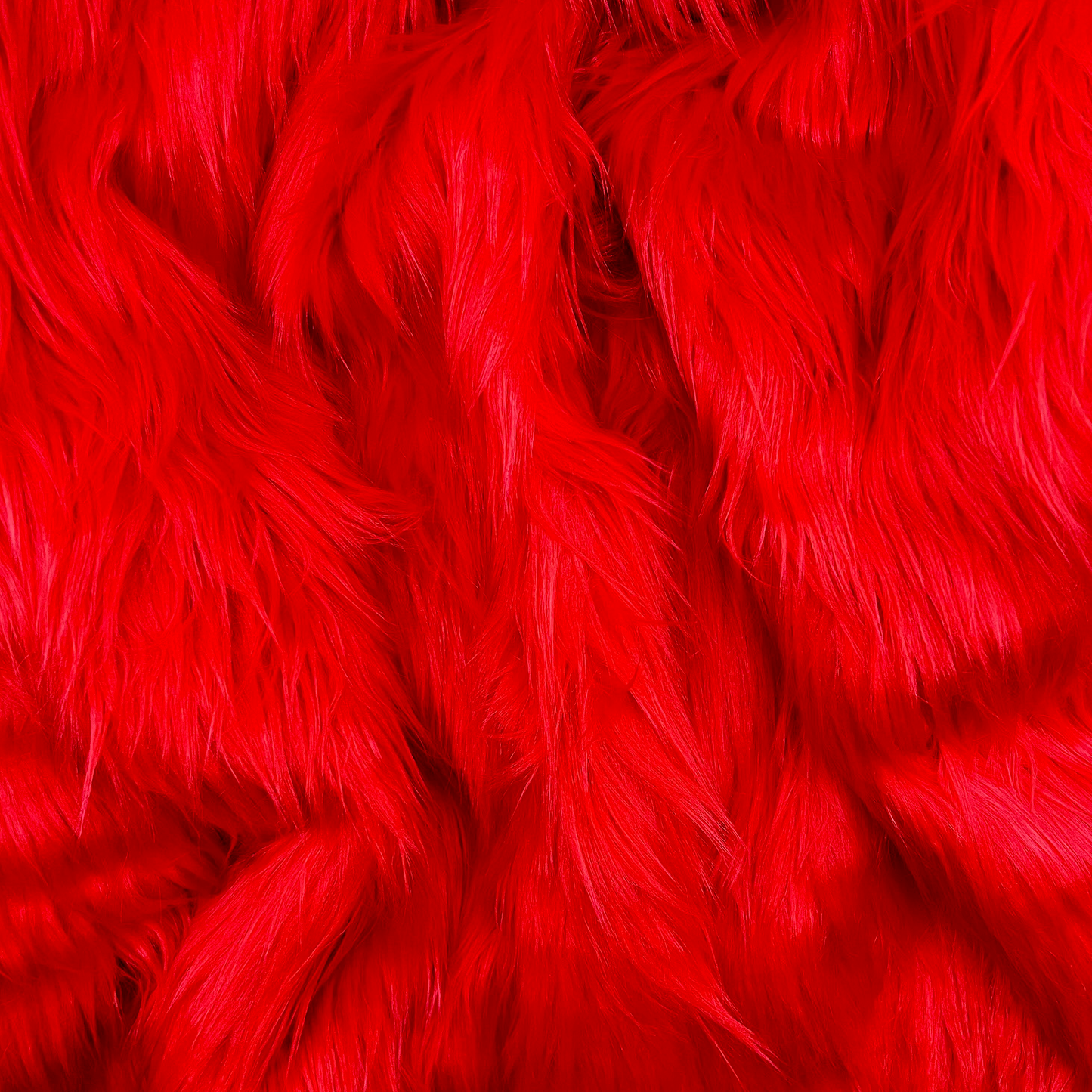 EOVEA Shaggy Faux Fur Fabric | Red