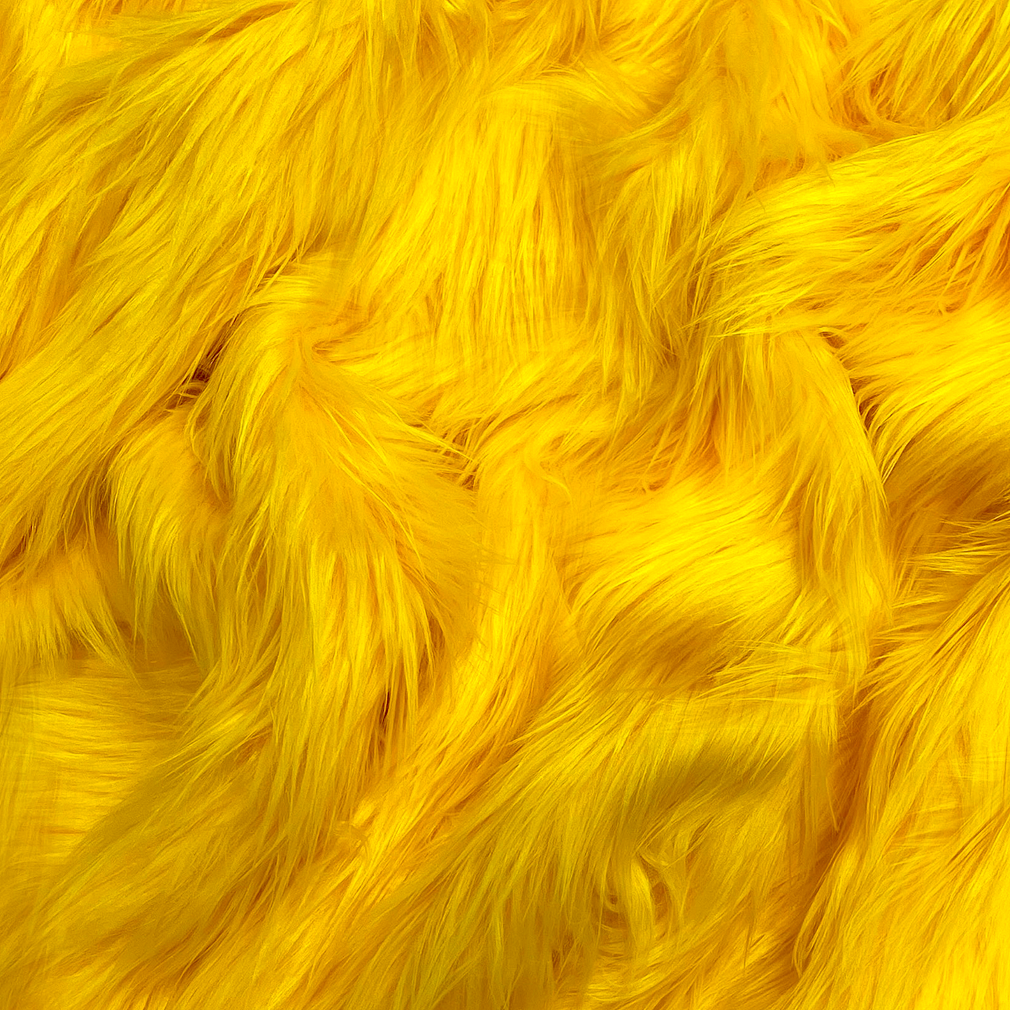 EOVEA Shaggy Faux Fur Fabric | Yellow