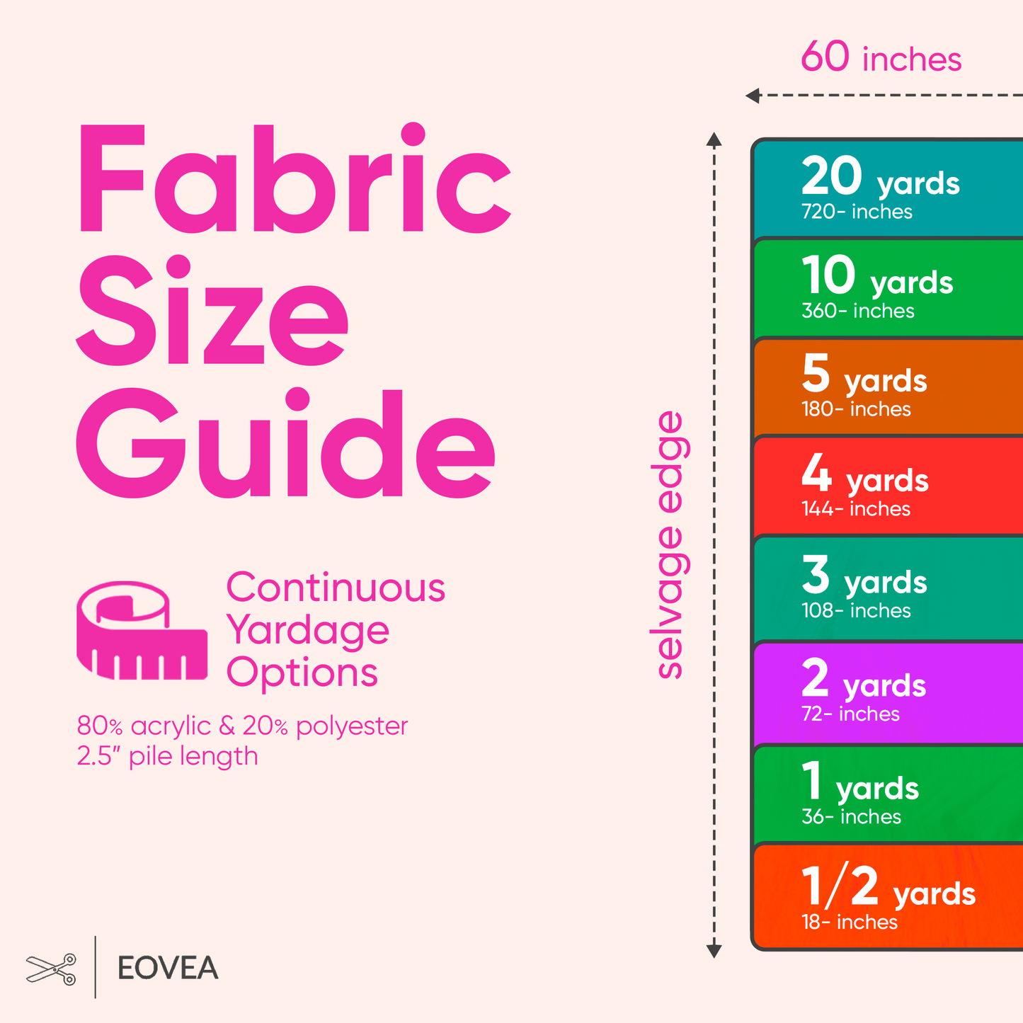 EOVEA Shaggy Faux Fur Fabric | Fuchsia