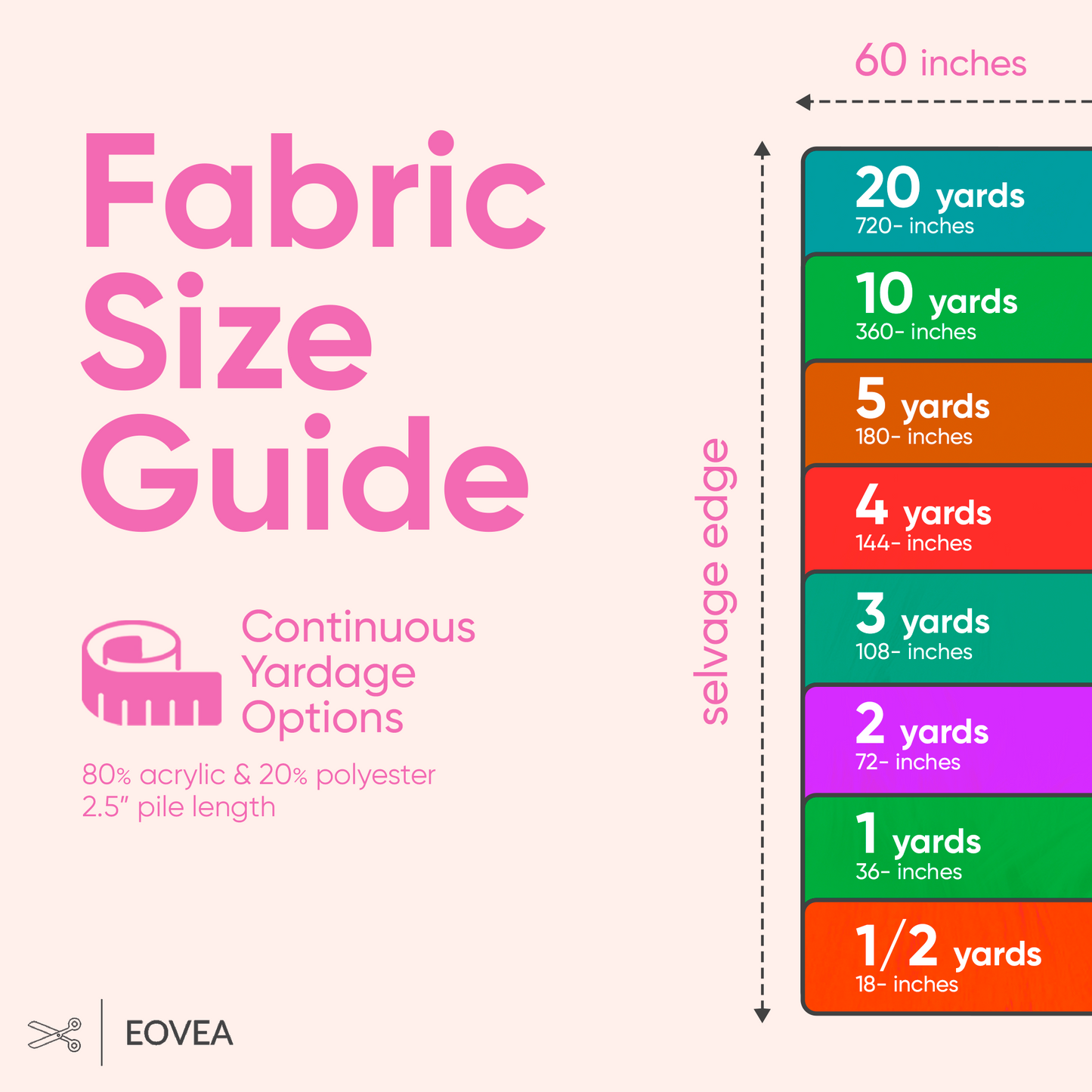 EOVEA Shaggy Faux Fur Fabric | Bubble Gum