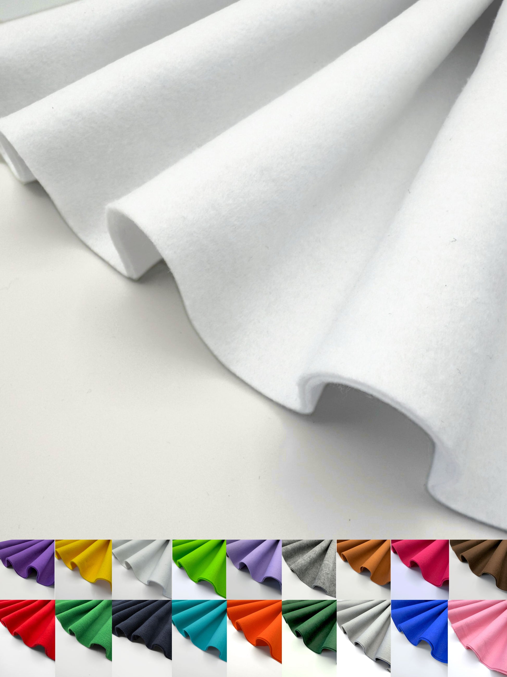 Acrylic Felt Fabric |  1.6mm Thick Felt By The Roll | 20 Yard