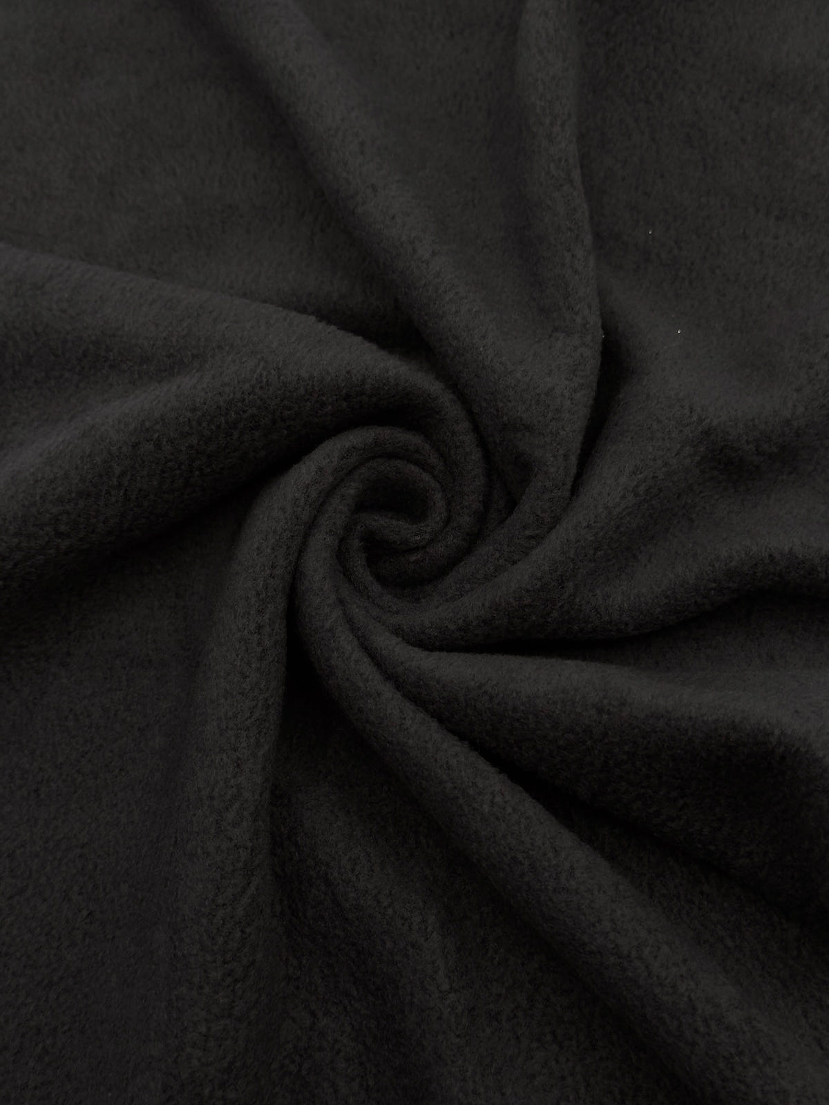 Black Polar Fleece Fabric by the Yard - EOVEA