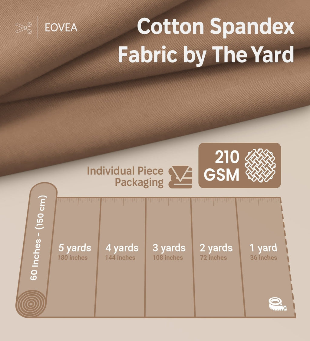 Cotton Spandex Fabric | Spandex & Cotton T-Shirt Fabric 10 oz | Dk Mocha - EOVEA