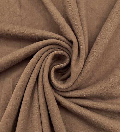 Cotton Spandex Fabric | Spandex & Cotton T-Shirt Fabric 10 oz | Dk Mocha - EOVEA