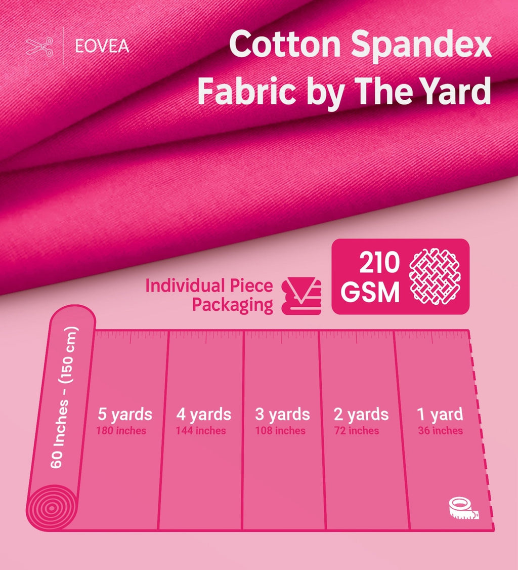 Cotton Spandex Fabric | Spandex & Cotton T-Shirt Fabric 10 oz | Fuchsia - EOVEA