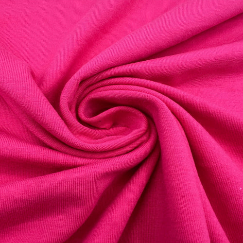Cotton Spandex Fabric | Spandex & Cotton T-Shirt Fabric 10 oz | Fuchsia - EOVEA