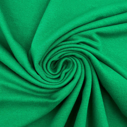 Cotton Spandex Fabric | Spandex & Cotton T-Shirt Fabric 10 oz | Kelly Green - EOVEA