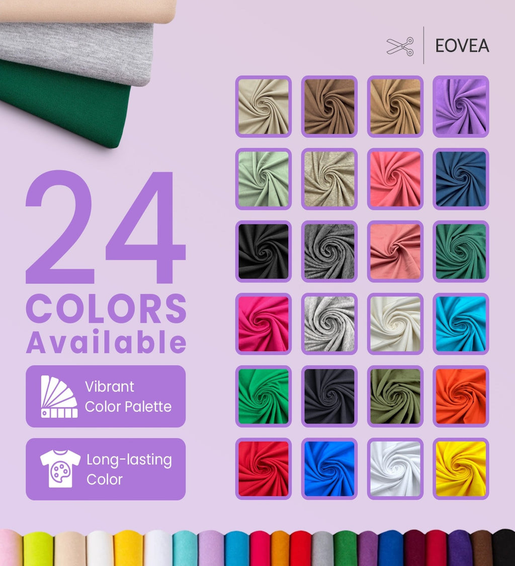 Cotton Spandex Fabric | Spandex & Cotton T-Shirt Fabric 10 oz | Lilac - EOVEA