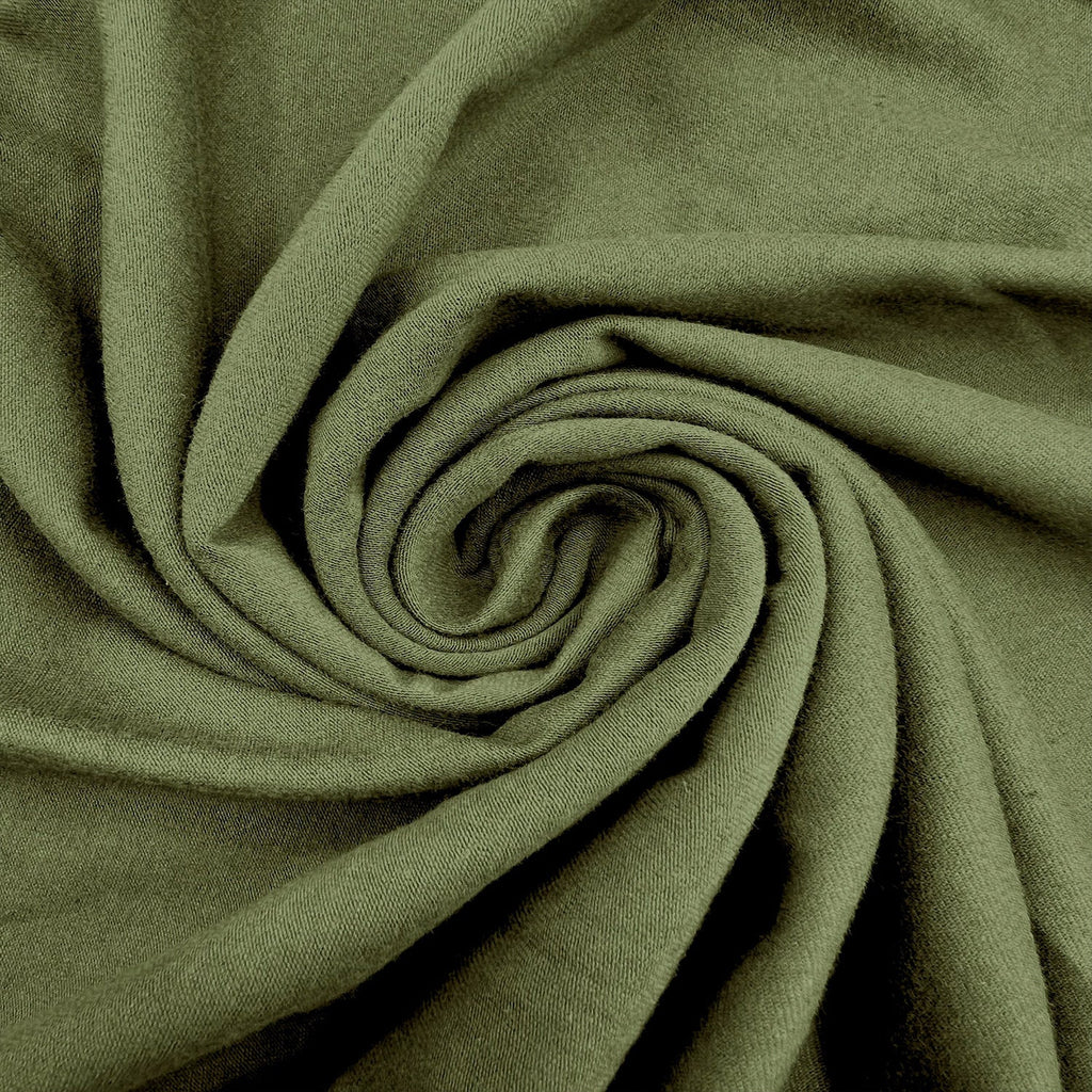 Cotton Spandex Fabric | Spandex & Cotton T-Shirt Fabric 10 oz | Olive Green - EOVEA