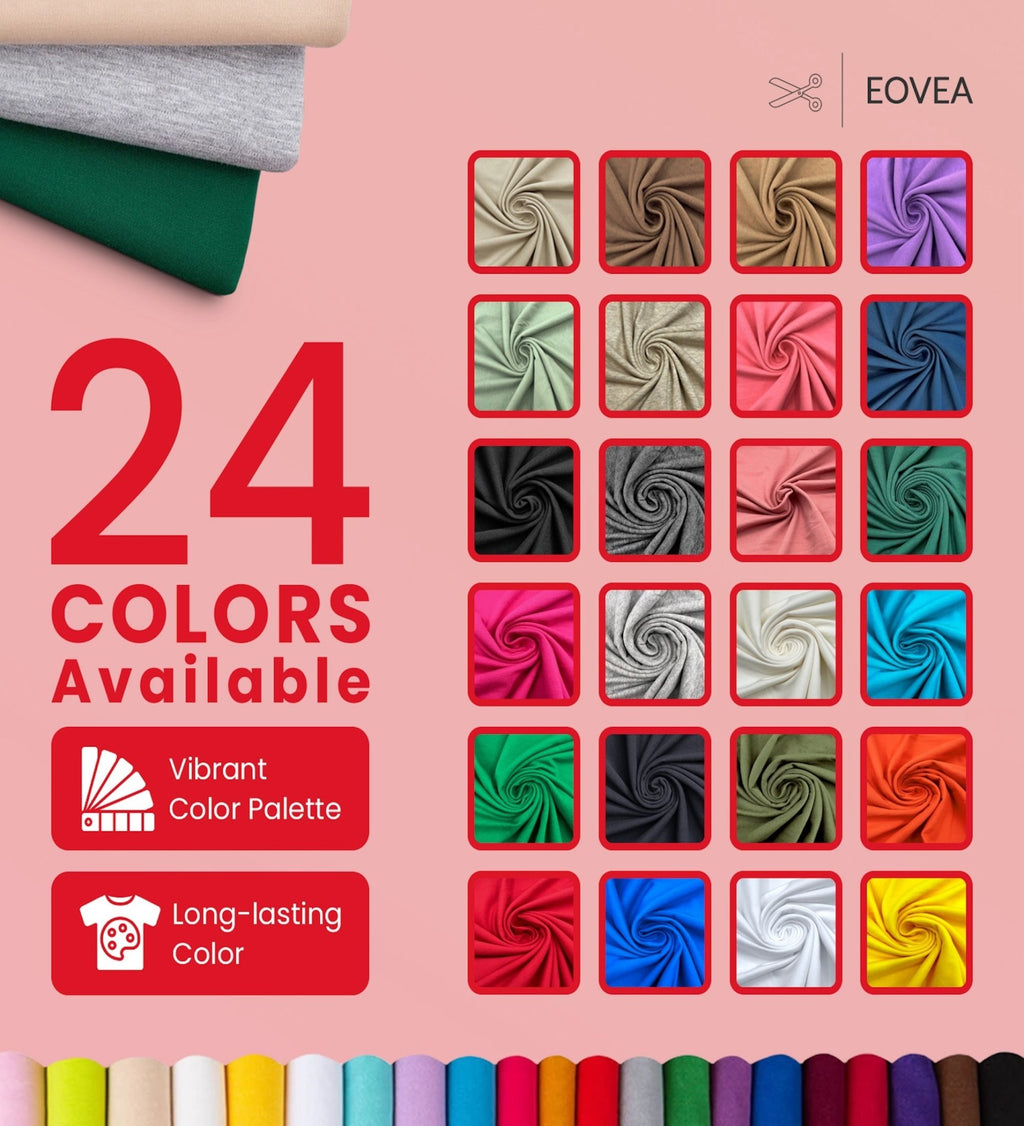 Cotton Spandex Fabric | Spandex & Cotton T-Shirt Fabric 10 oz | Red - EOVEA