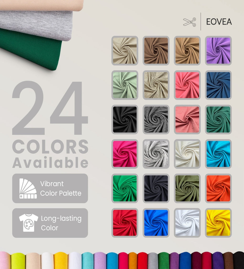 Cotton Spandex Jersey | Spandex & Cotton T-Shirt Fabric 10 oz| Heather Grey - EOVEA