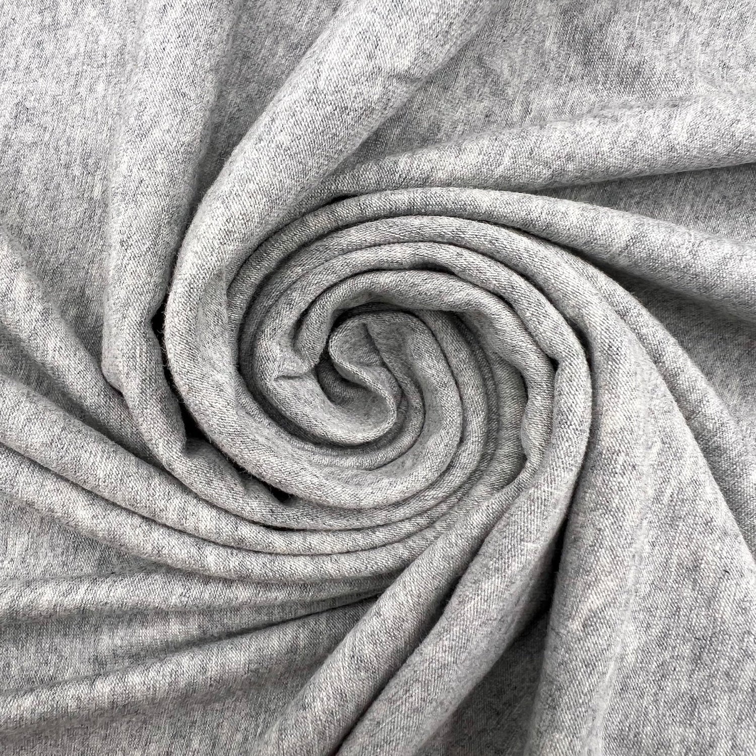 Cotton Spandex Jersey | Spandex & Cotton T-Shirt Fabric 10 oz| Heather Grey - EOVEA