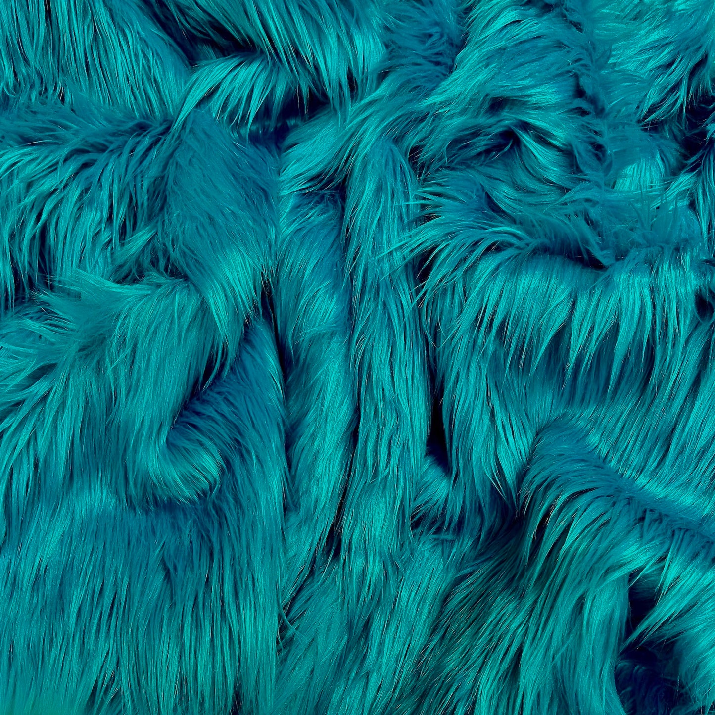 EOVEA Shaggy Faux Fur Fabric | Dark Turquoise