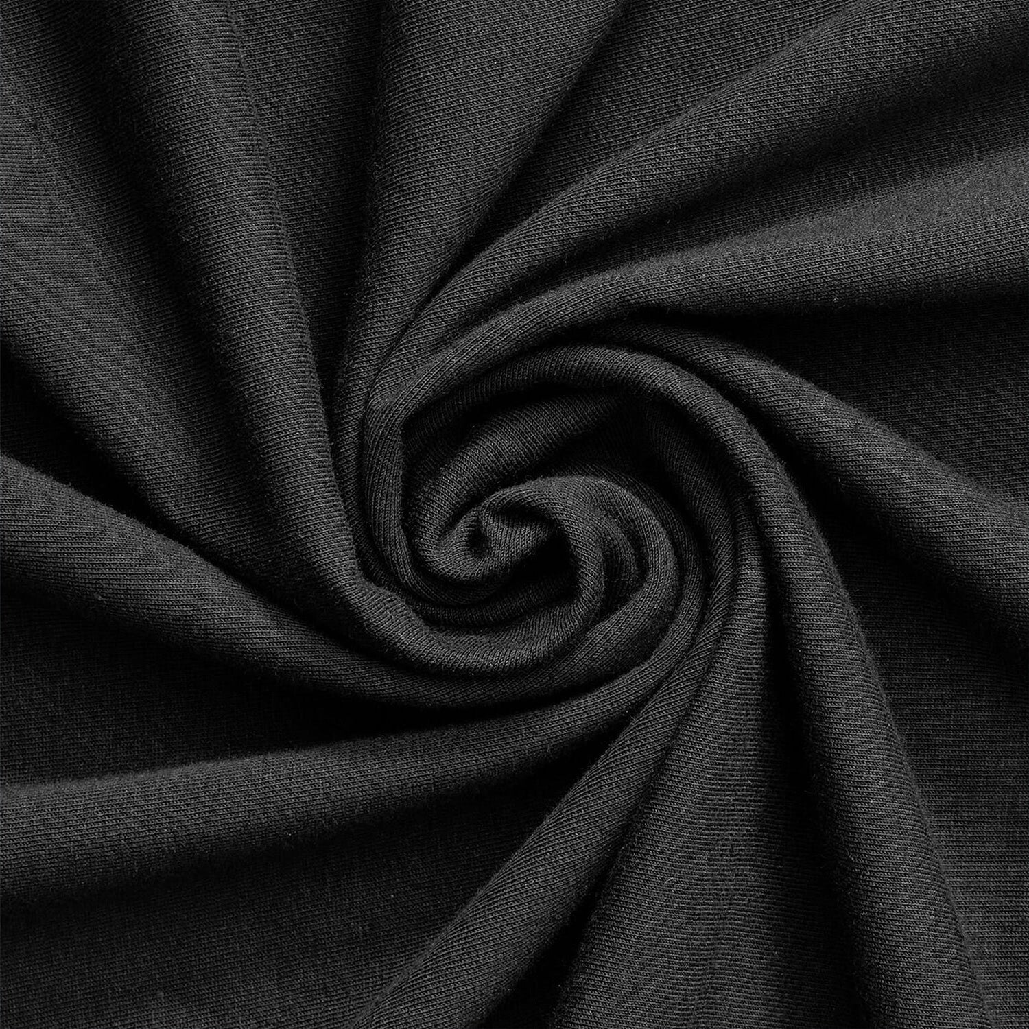 10oz 4-way stretch cotton spandex jersey knit fabric by the roll in black