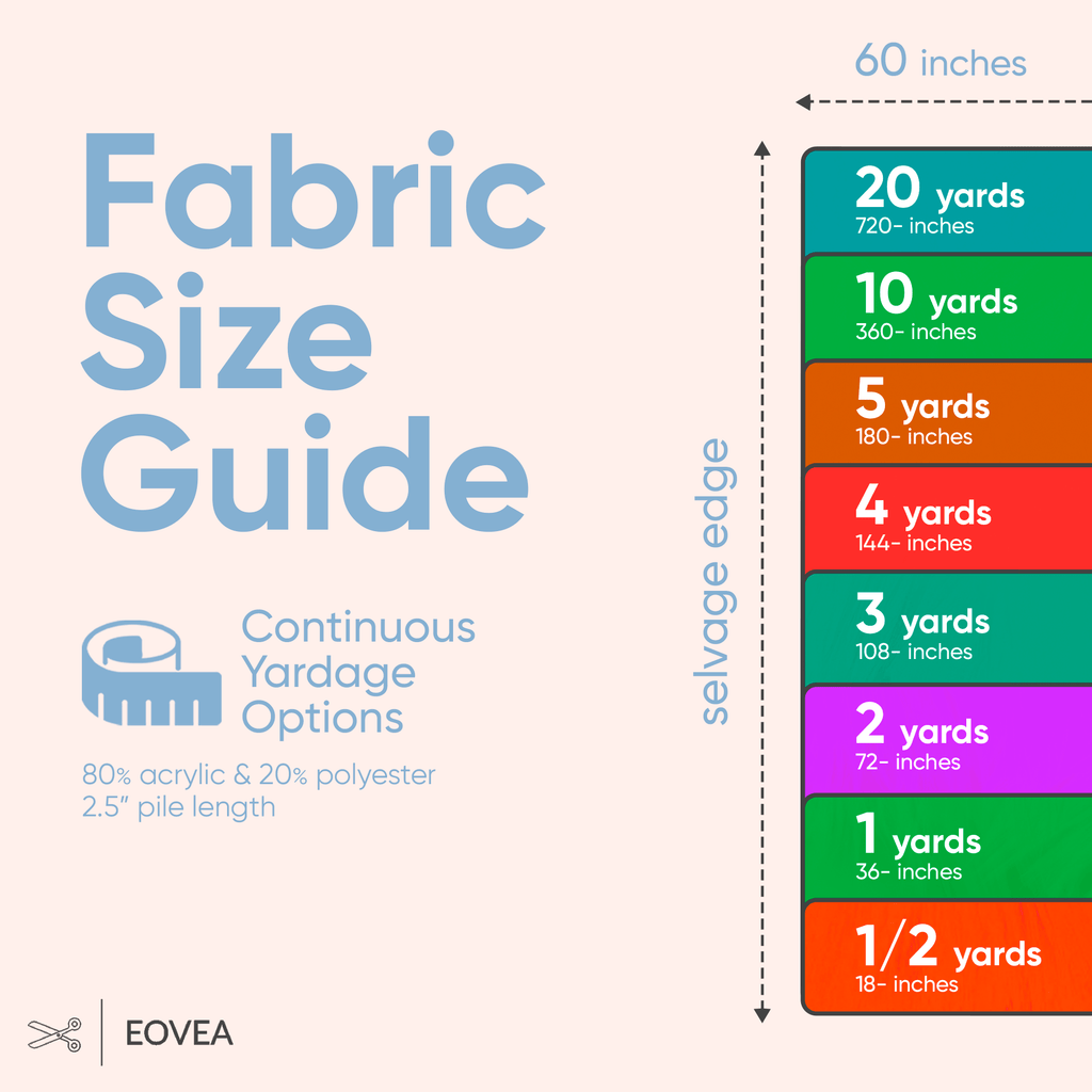 Faux Fur Fabric | Fake Fur Fabric | Baby Blue - EOVEA