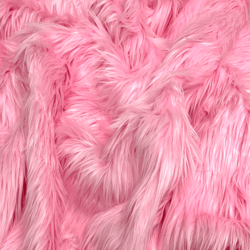 Faux Fur Fabric | Fake Fur Fabric | Baby Pink - EOVEA
