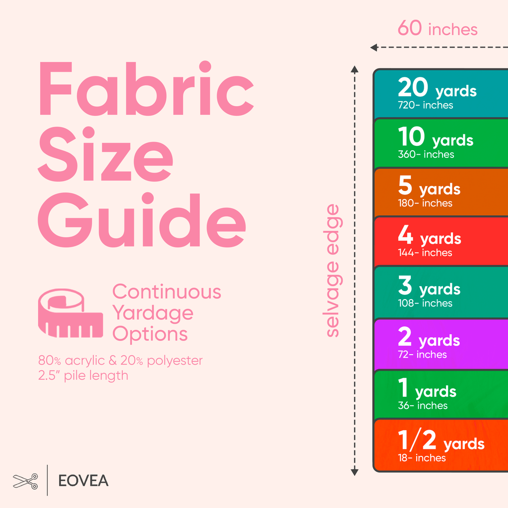 Faux Fur Fabric | Fake Fur Fabric | Baby Pink - EOVEA