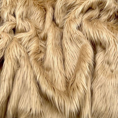 Faux Fur Fabric | Fake Fur Fabric | Beige - EOVEA