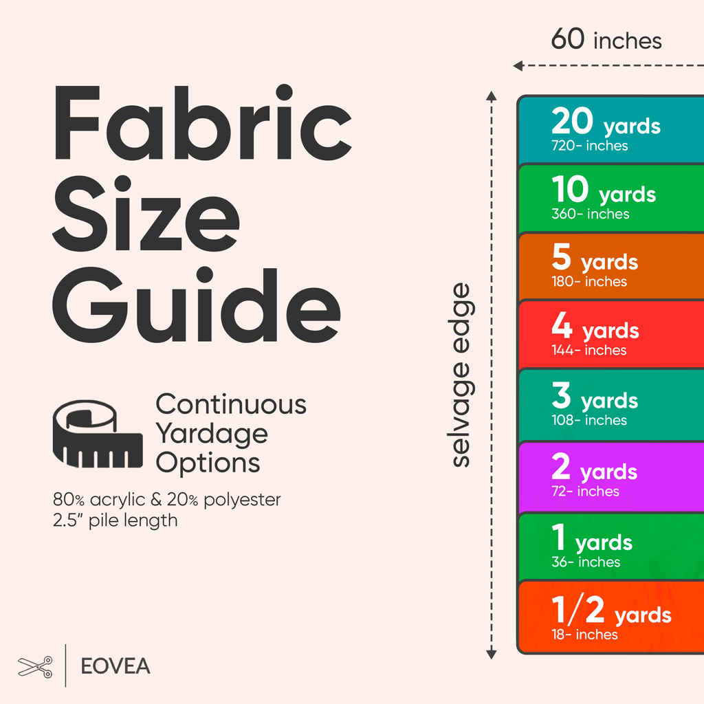 Faux Fur Fabric | Fake Fur Fabric | Black - EOVEA