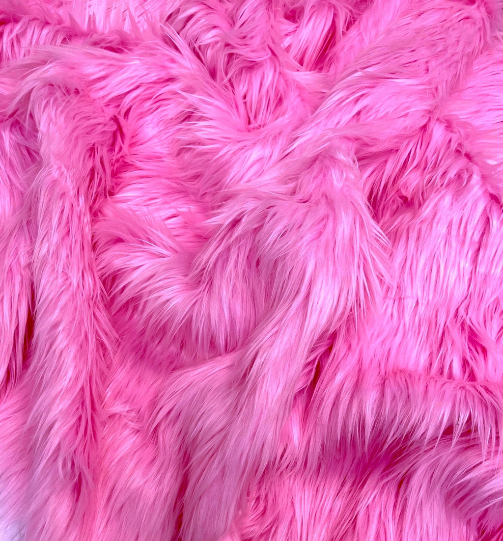 Faux Fur Fabric | Fake Fur Fabric | Bubble Gum - EOVEA