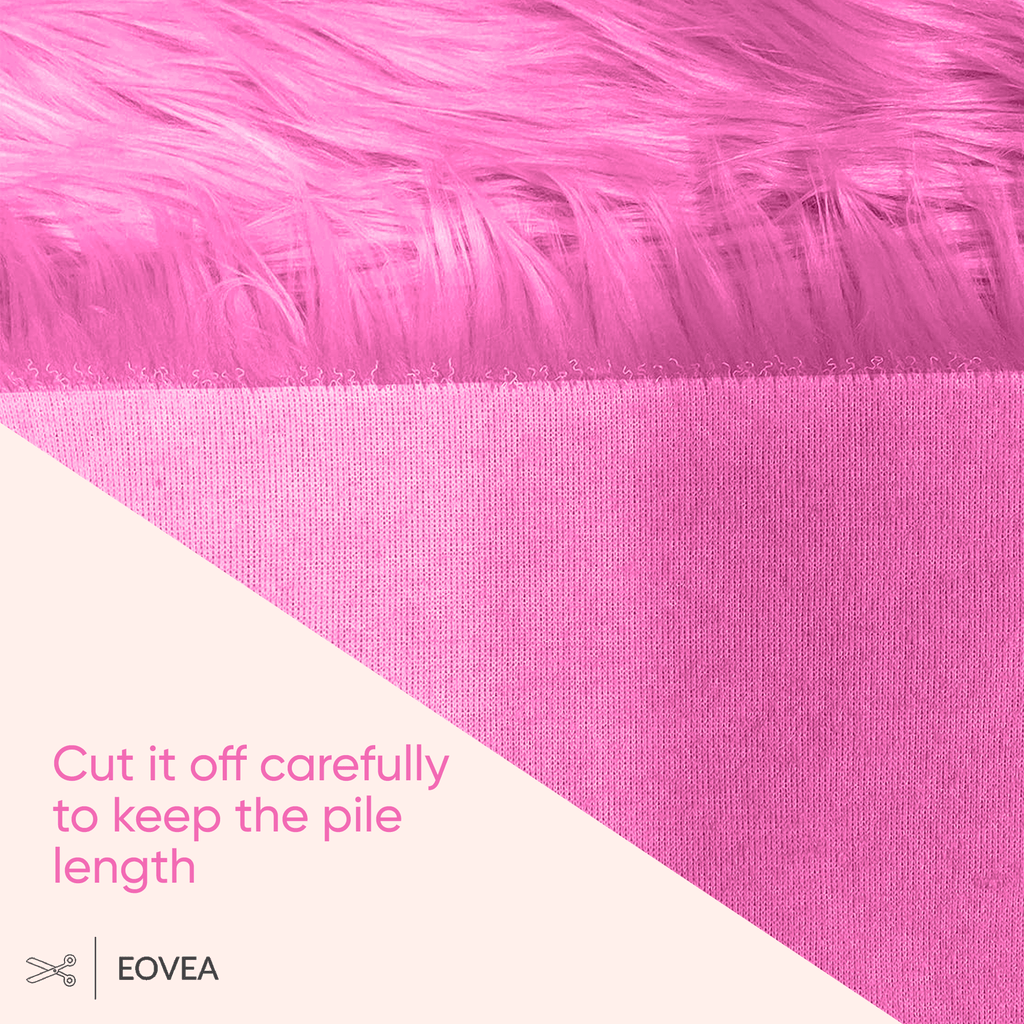 Faux Fur Fabric | Fake Fur Fabric | Bubble Gum - EOVEA