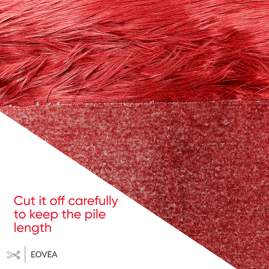 Faux Fur Fabric | Fake Fur Fabric | Burgundy - EOVEA