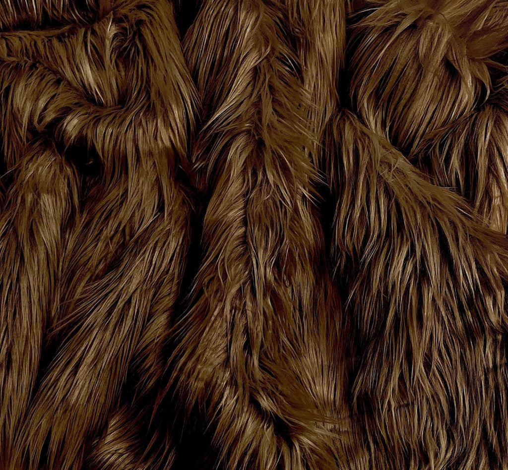 Faux Fur Fabric | Fake Fur Fabric | Chocolate - EOVEA
